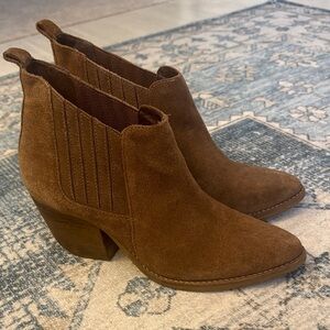 Matisse Brown Suede Western Ankle Boots